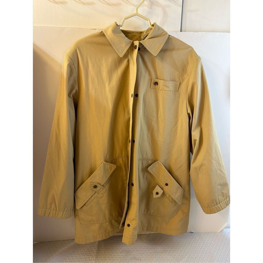 Etienne‎ Aigner large rain jacket coat beige hood vintage. Made in Hong Kong